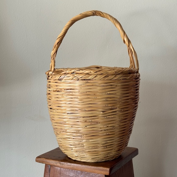 Jane Burkin Basket Purse Woven Basket Bag - Picture 2 of 7